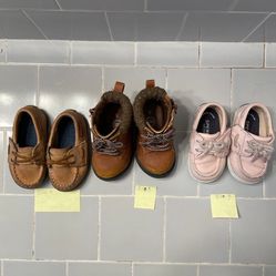 Toddler Girl boots & shoes, size 3 & 4, a bundle of three