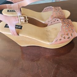 New Leather Wedges  Size 10 