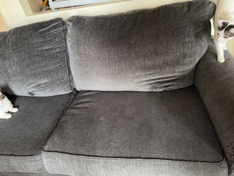 Gray Fabric Two-Seater Sofa