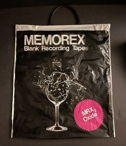 VTG 1970’s Memorex Audio Cassette Tape Shopping Bag