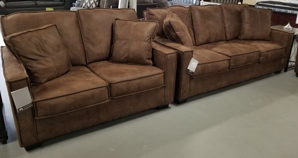 Brand New Ashley Micro Suede Sofa Loveseat Set Furniture In Brand New Ashley Micro Suede Sofa Loveseat Set Furniture In Kansas City Mo Offerup