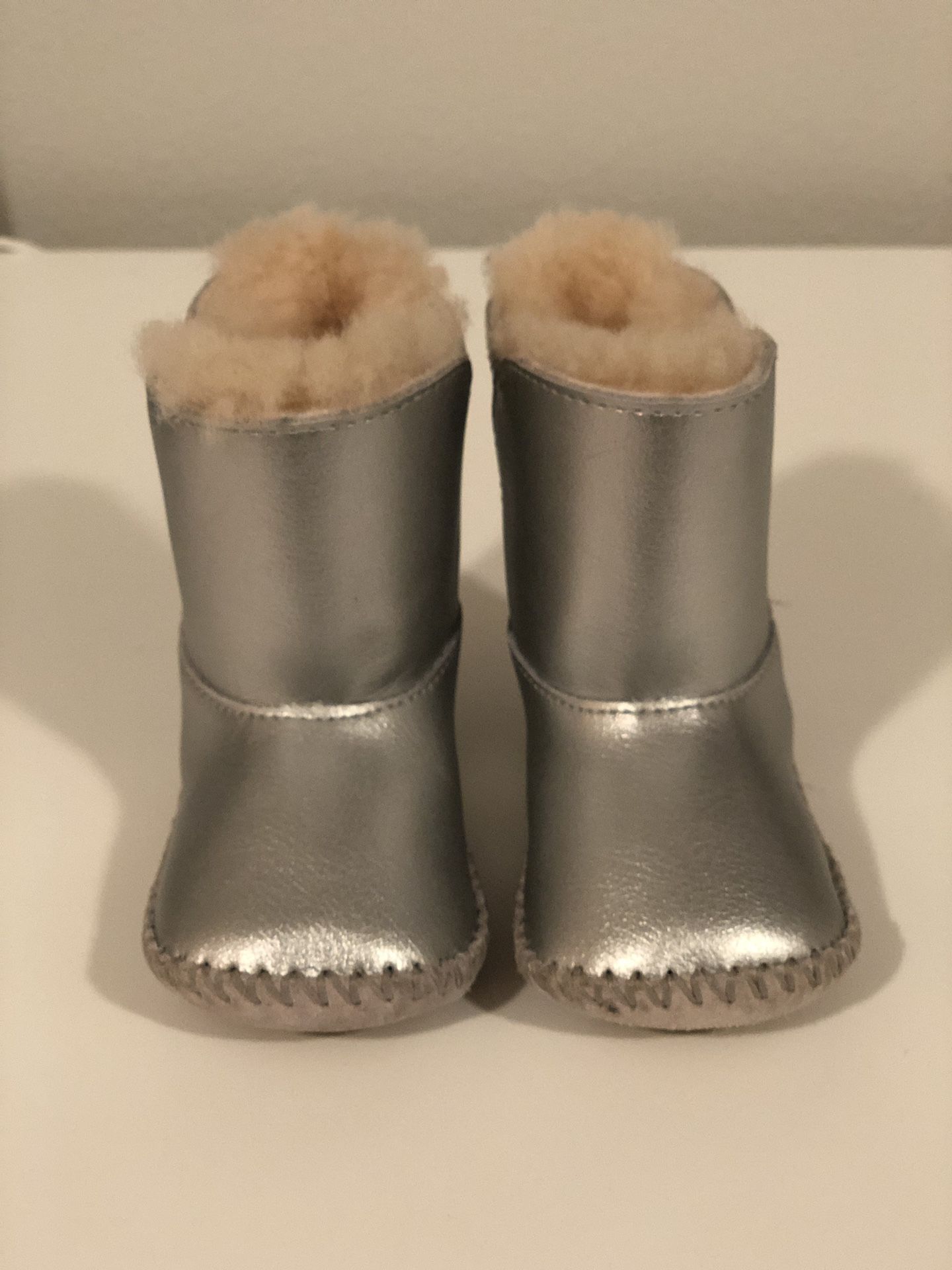 UGG silver fur boots size 12 months SMOKE FREE PET FREE HOME never worn