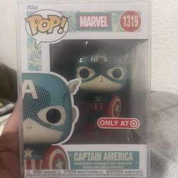 Funko Pop EXCLUSIVE Marvel Captain America #1319 Target  With Protector 