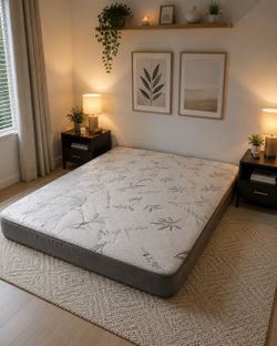 Queen regular mattress and box spring new
