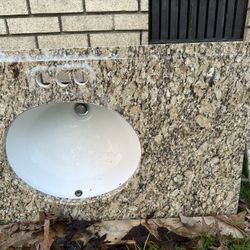 Inset Sink In Marble 