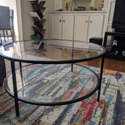 Round Glass Coffee Table 