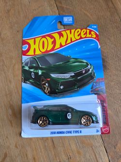 2026 Hot Wheels 2018 Honda Civic Type R Green 3/10 Case F 11/250