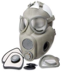 Czech military gas mask nbc protection new filters and extra lenses