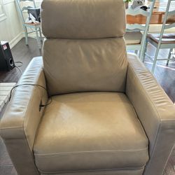 Electric-Powered Leather Recliner With USB Port