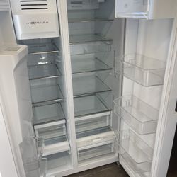 White Side By Side Fridge 
