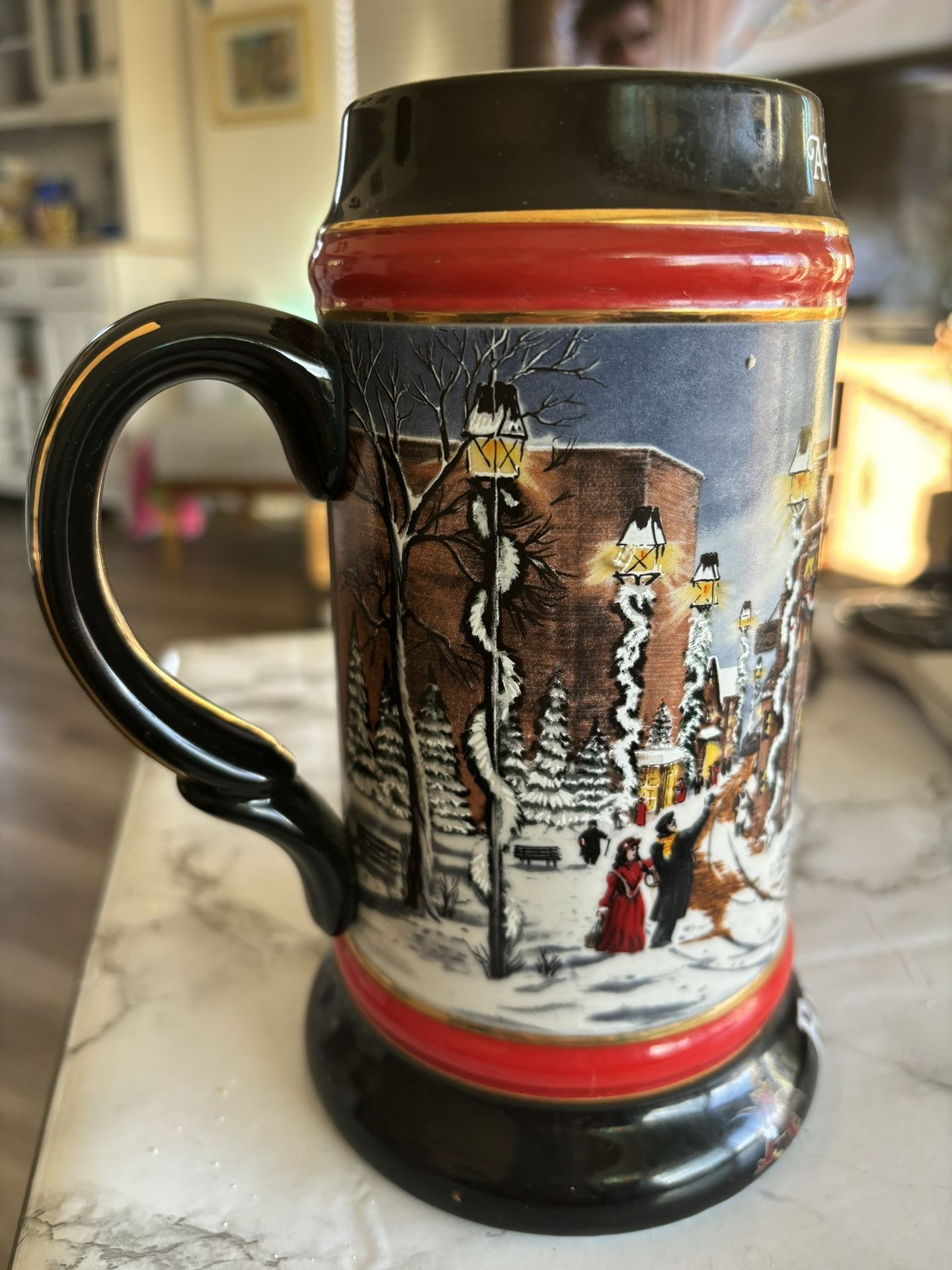 Vintage 1992 Budweiser Holiday Stein " A Perfect Christmas” Collector’s Series. Pristine Condition.