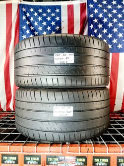 ✅ 2 Used Tires  285/35ZR20 MICHELIN PILOT SPORT 4S 285/35R20 MAX PERF SPORTCAR HIGH PERF. 285 35 20