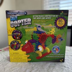 Techno Gears Crazy Copter STEM Construction Set 80+ Pieces
