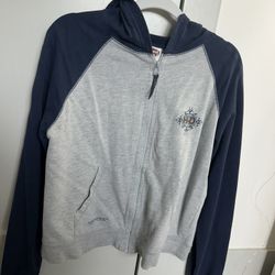 Harley Davidson Zip-Up Hoodie 🖤 Gray & Navy Vintage Y2K Jacket