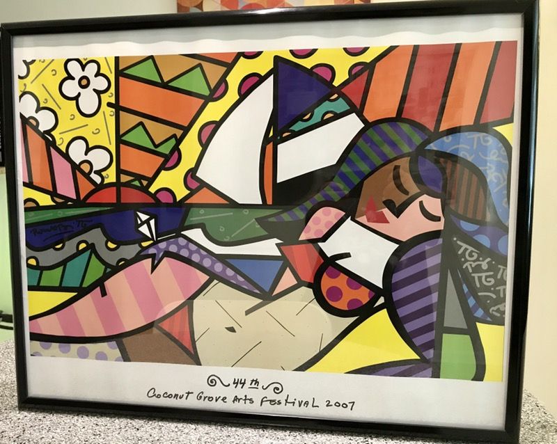 Rare Romero Britto print from 2007 Coconut Grove Arts Festival