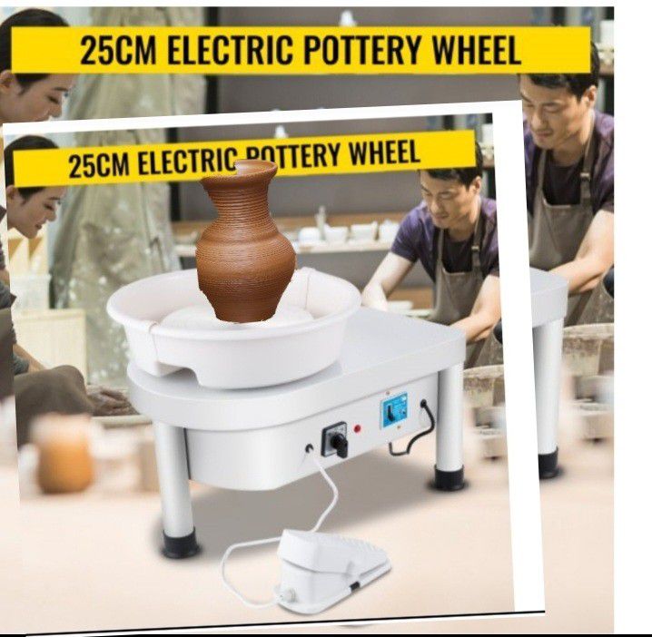 Mophorn Pottery Wheel 25CM Pottery Forming Machine 350W Electric Wheel for  Pottery with Foot Pedal and Detachable Basin Easy Cleaning for Ceramics