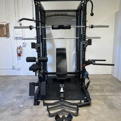 Smith Machine 500 | Adjustable Bench | 245lb Cast Iron Olympic Weights | 7ft Olympic Bar | Fitness | Gym Equipment | FREE DELIVERY/INSTALLATION 🚚 🛠️