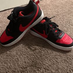 Red Nike Court Borough Low Youth Size 5