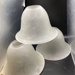 Set Of 3 Glass Shades 