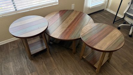 Rustic 3-Piece Occasional Table Set Raebecki Collection by Signature Design by Ashley