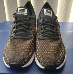 Nike Womens Air Zoom Pegasus Black Running Shoes Sneakers Size 10