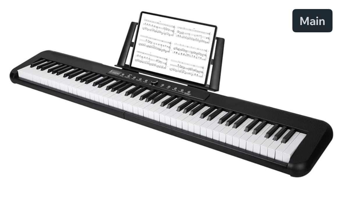 Digital Piano 88 Key Full Size Semi Weighted Electronic Keyboard Piano with Musi