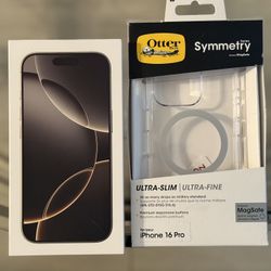 Apple iPhone 16 Pro - New & Unlocked (Desert Titanium) w/ Phone case
