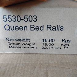 Queen headboard and rails 