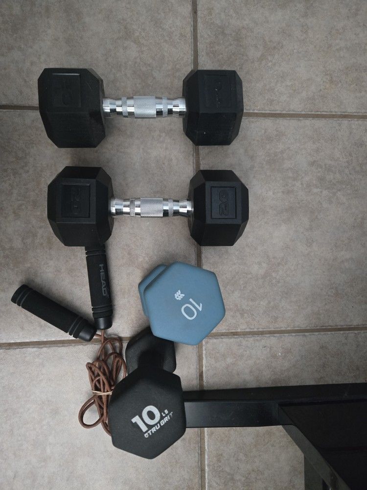 Dumbells And Jump Rope