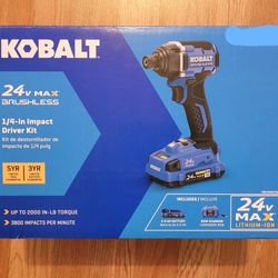 New Kobalt Brushless Cordless Impact Driver Kit $95 Firm.Pickup Only.