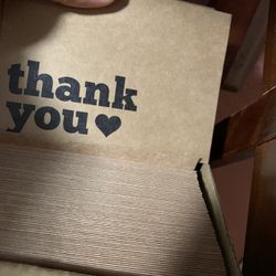 60 Thank You Cards 