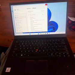 Lenovo ThinkPad X1 Carbon Gen 8 i7-10610U  | 256 GB NVME | 8GB RAM | Window 11 Open To Trades 