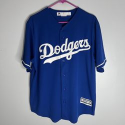 Los Angeles Dodgers Baseball Jersey Mens Large Blue MLB Majestic