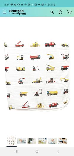 ADDISON BELLE 100% Organic Muslin Everything Blanket - Oversized 47 inches x 47 inches