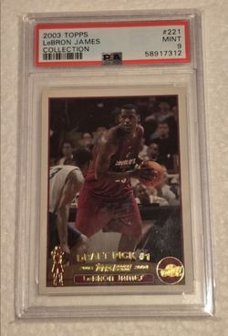2003 Topps LeBron James Collection #221 PSA 9 Rookie
