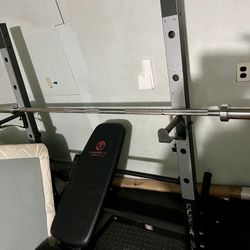 Weight Bench With Bar And Weights