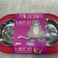 Messy Cats Double Feeder