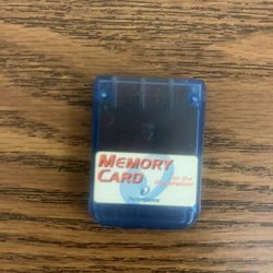PlayStation 1 Memory Card – Performance Brand (Blue Transparent)