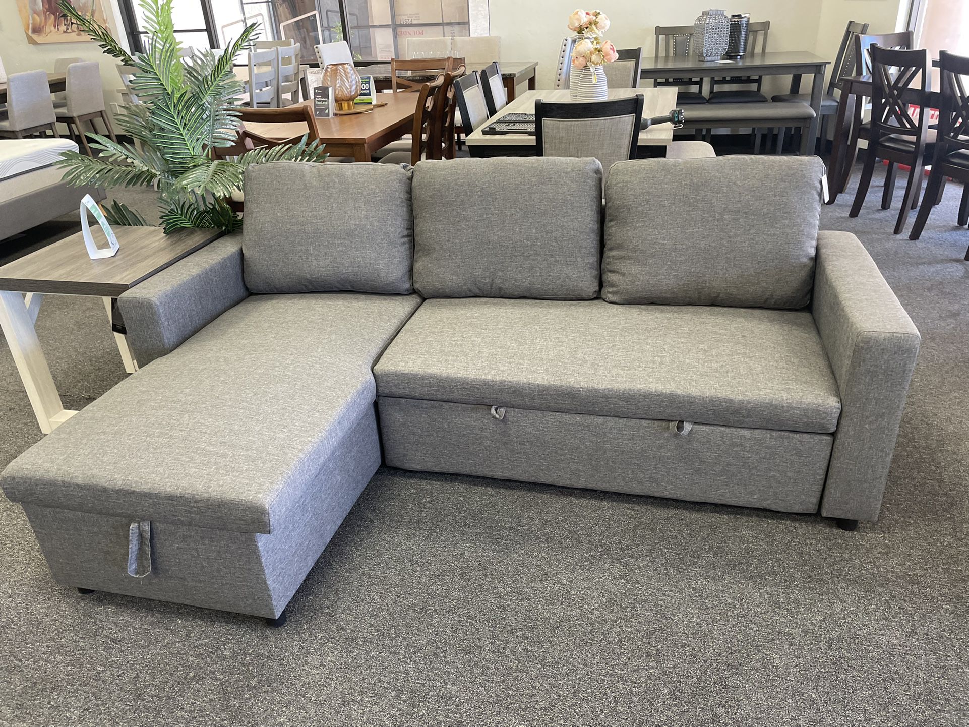 Sleeper Sectional With Storage Compartment 