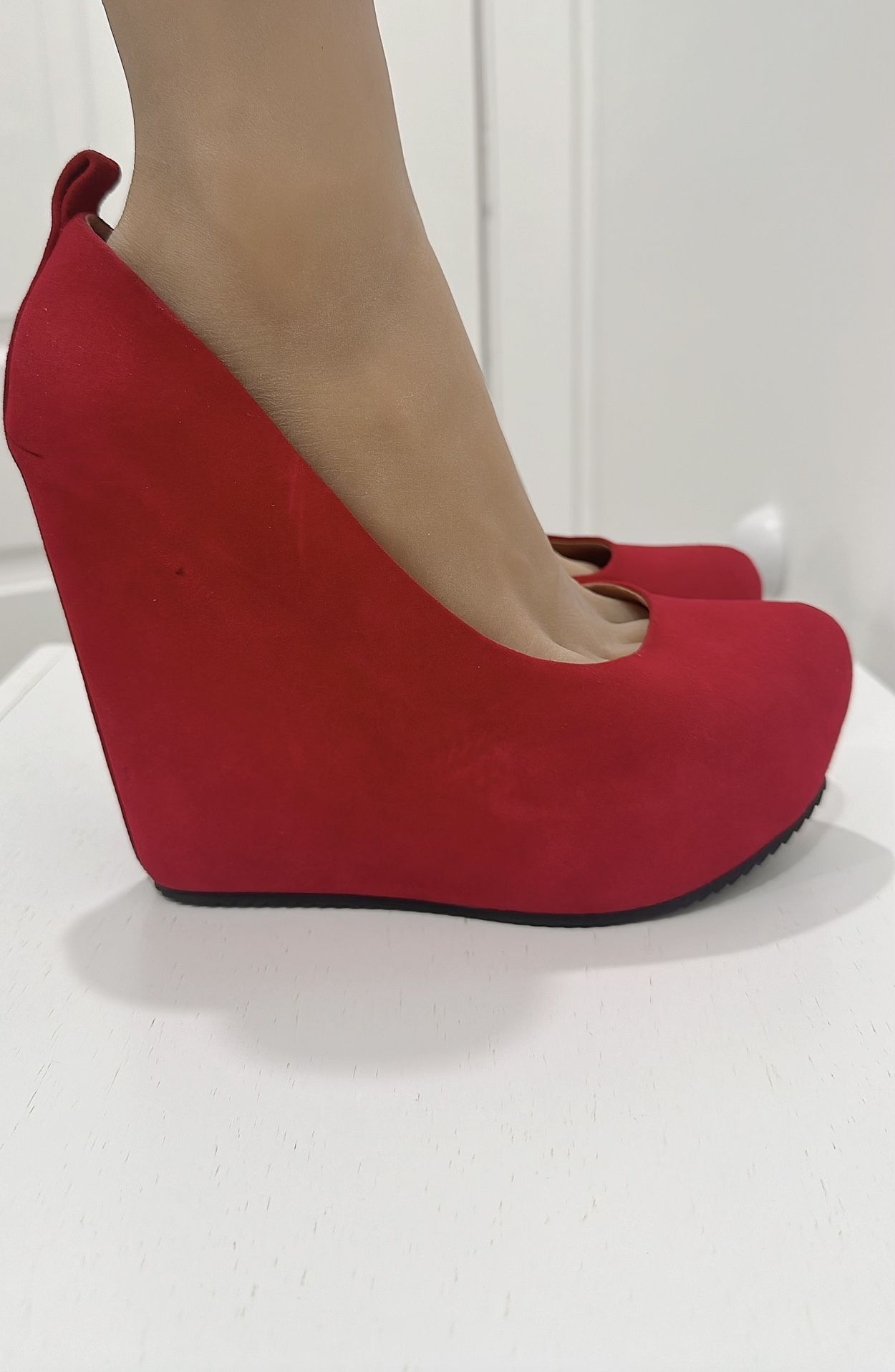 Aldo Wedge Heels Ref Suede Round Toe Shoes 39
