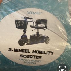 ViveHealth Three Wheel Mobility Scooter 