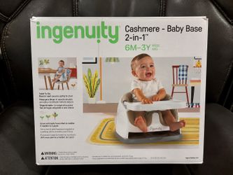 Ingenuity Cashmere Baby Base 2-in-1 Booster Seat – NEW Factory Sealed