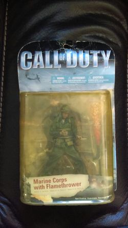 Call of Duty marine corps with flamethrower action figure