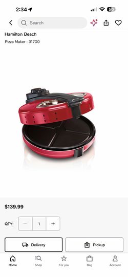 Brand new sealed Hamilton beach pizza oven maker electric 12 inch pies