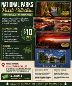 National Parks Puzzle Collection – Complete – $10 Each 🧩🏞️