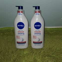 2 Nivea Body Lotion 16.9oz Intense Healing 