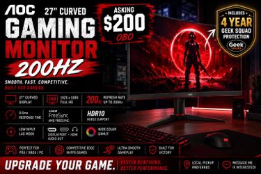 Curved gaming monitor