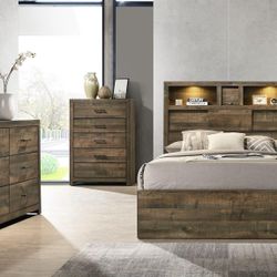 STOCK QUEEN OR KING SETS (KING/DRESSER/MIRROR $1650