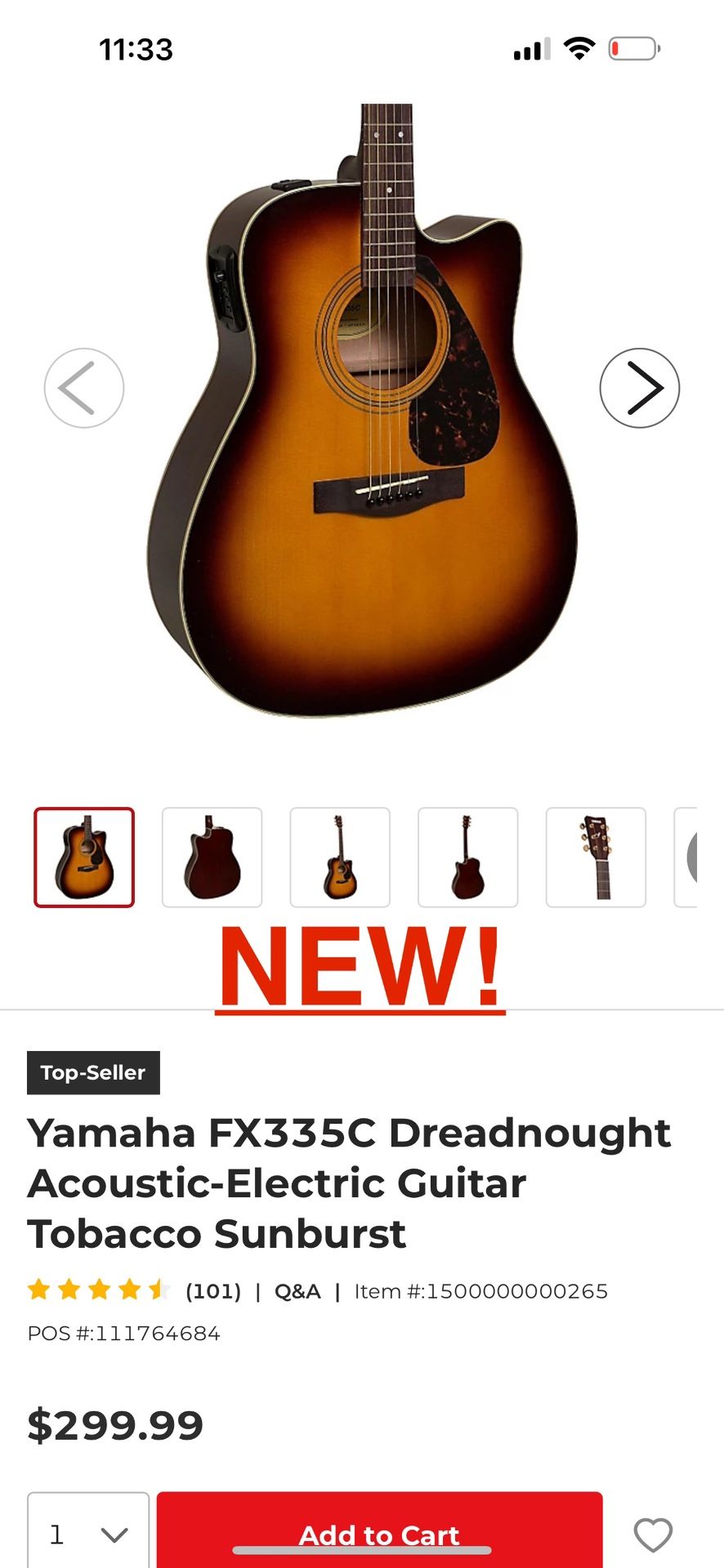 Yamaha Acoustic Guitar NEW!!