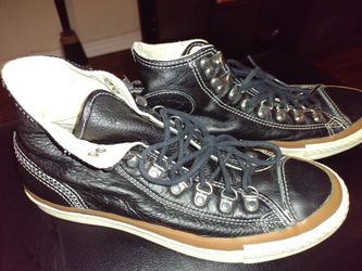 Leather Converse High Tops